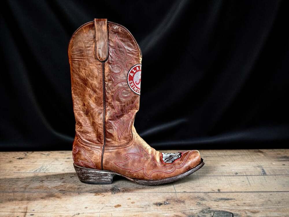Gameday Boots University of Alabama Crimson Tide Leather Cowboy Boots Size 9.5 D